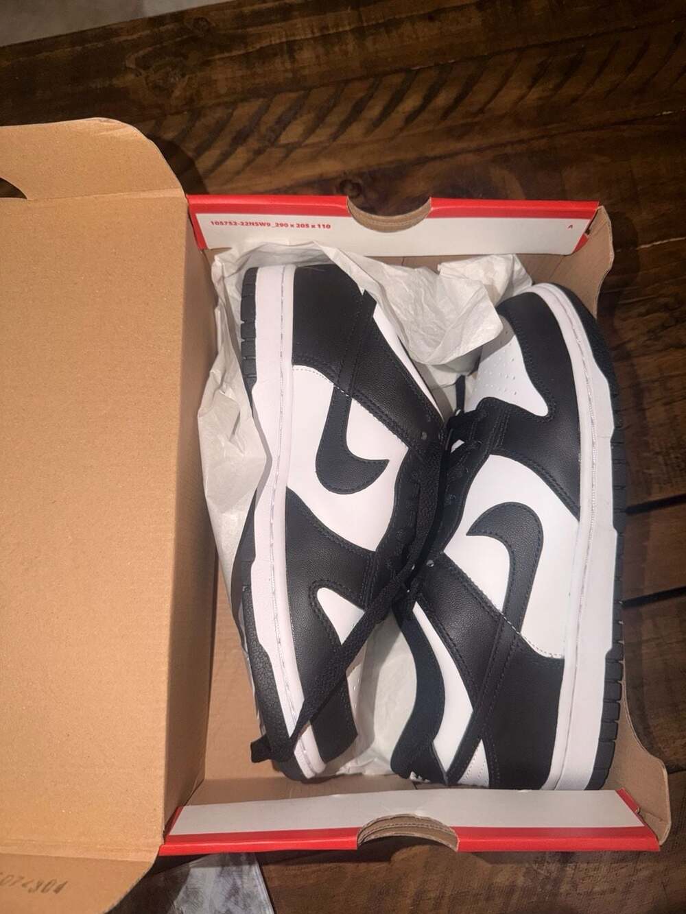 Nike Dunk Low (GS) Size 7Y White Black